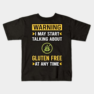 Warning Gluten Free Kids T-Shirt